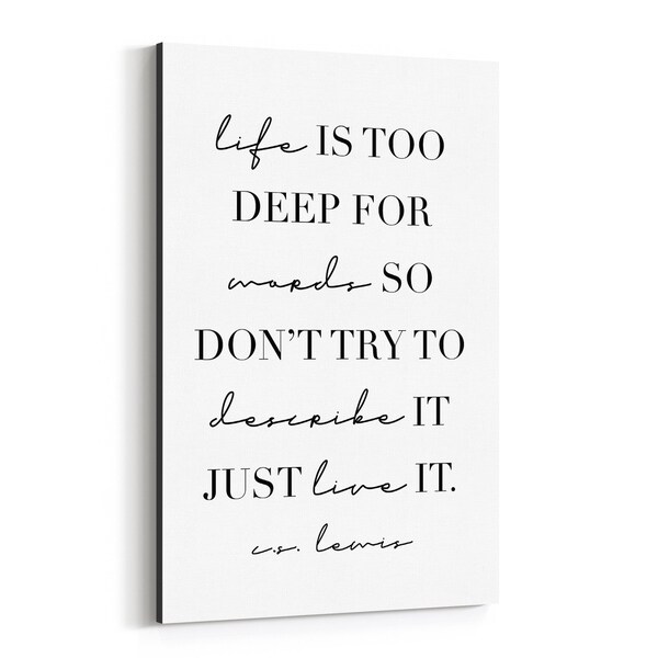Noir Gallery C.S. Lewis Quote Typography Canvas Wall Art Print