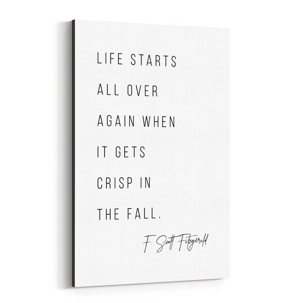 Noir Gallery F. Scott Fitzgerald Quote Typography Canvas Wall Art Print