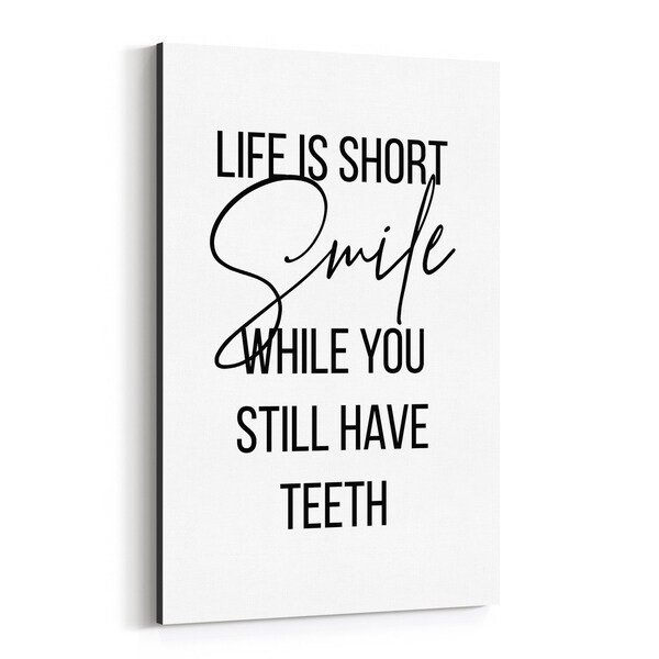 Noir Gallery Humor Minimal Typography Canvas Wall Art Print