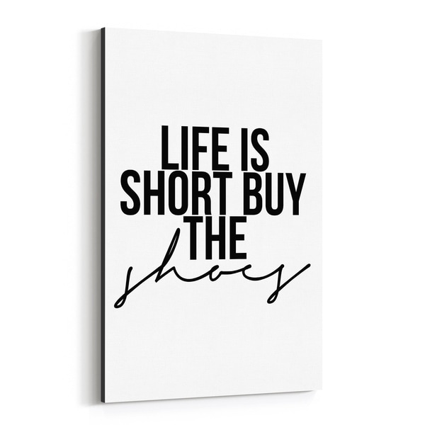 Noir Gallery Fashion Minimal Typography Canvas Wall Art Print