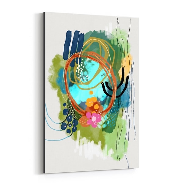 Noir Gallery Abstract Nature Floral Lilies Canvas Wall Art Print