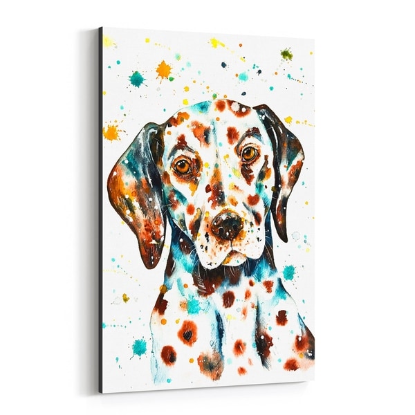Noir Gallery Animal Dalmatian Dog Painting Canvas Wall Art Print