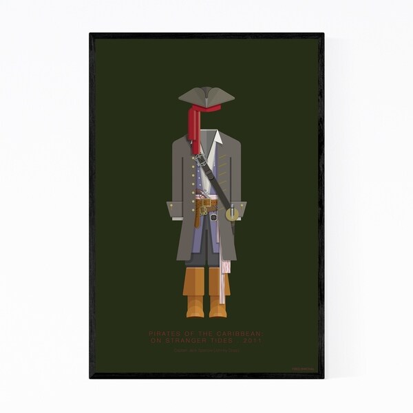 Noir Gallery Pirates Of The Caribbean Illustration Framed Art Print