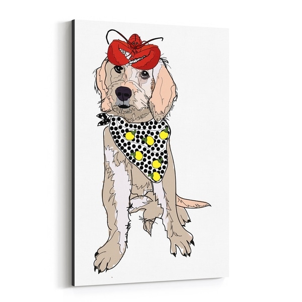 Noir Gallery Dog Kitchen Illustration Canvas Wall Art Print