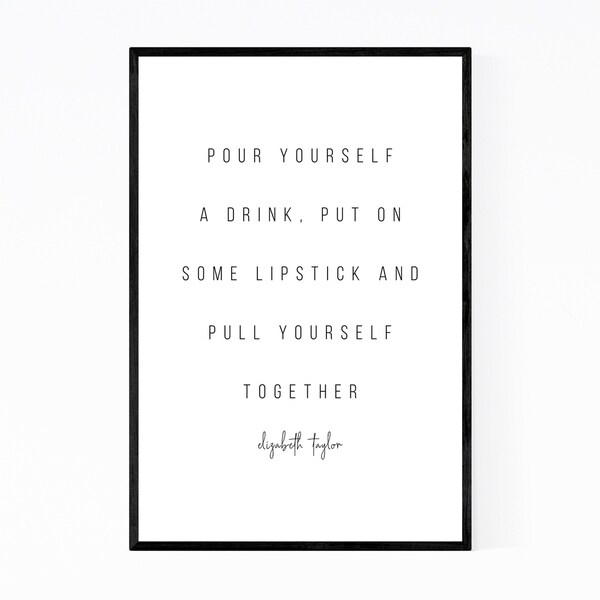 Noir Gallery Fashion Feminine Quote Typography Framed Art Print