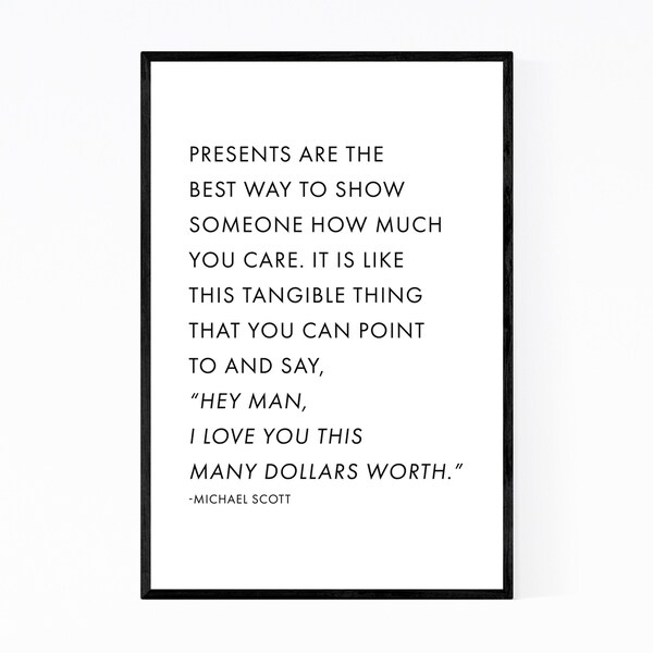 Noir Gallery The Office TV Humor Quote Typography Framed Art Print