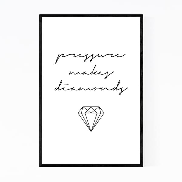 Noir Gallery Motivational Minimal Typography Framed Art Print