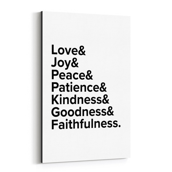 Noir Gallery Christian Religion Typography Canvas Wall Art Print