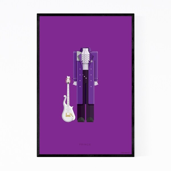 Noir Gallery Prince Music Illustration Framed Art Print