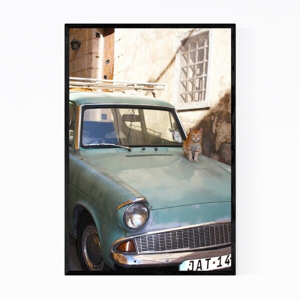 Noir Gallery Cat Animals Cars Urban Photo Framed Art Print