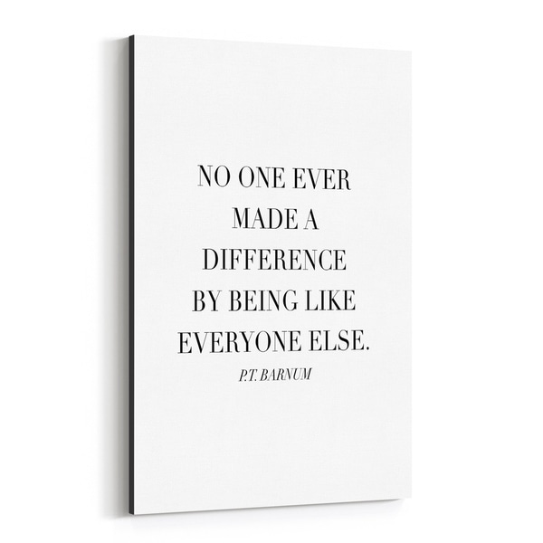 Noir Gallery P.T. Barnum Quote Typography Canvas Wall Art Print