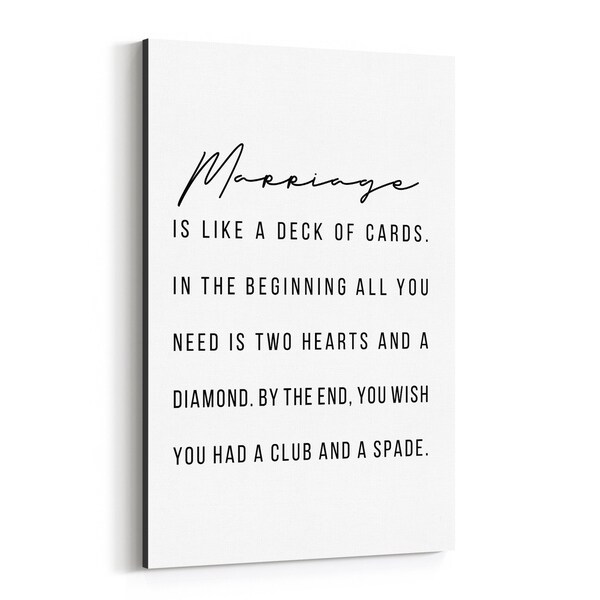 Noir Gallery Humor Minimal Typography Canvas Wall Art Print