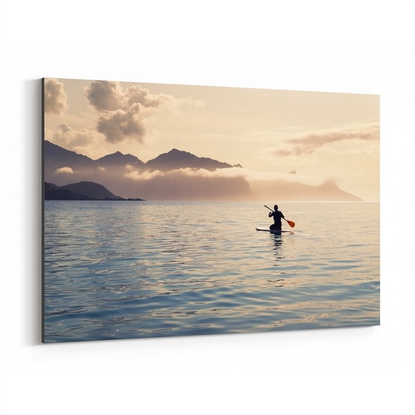 Noir Gallery Norway Beach Nautical Nature Photo Canvas Wall Art Print