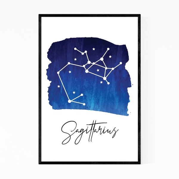 Noir Gallery Sagittarius Zodiac Constellation Framed Art Print