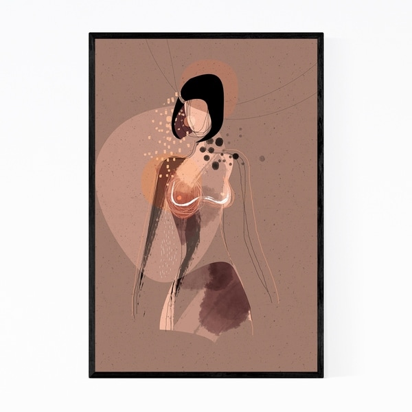 Noir Gallery Abstract Feminine Nude Figurative Framed Art Print