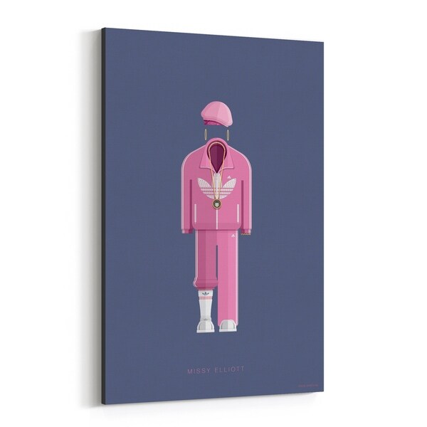 Noir Gallery Missy Elliott Music Illustration Canvas Wall Art Print