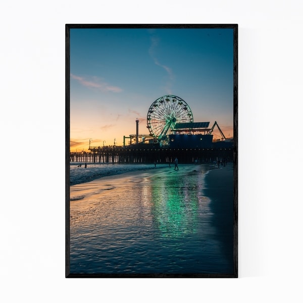 Noir Gallery Santa Monica California Beach Photo Framed Art Print