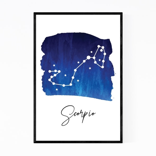 Noir Gallery Scorpio Zodiac Constellation Framed Art Print