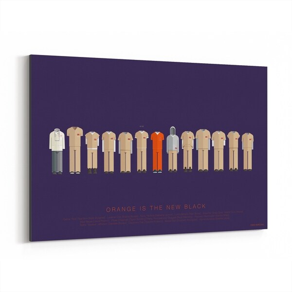 Noir Gallery Orange is The New Black Illustration Canvas Wall Art Print