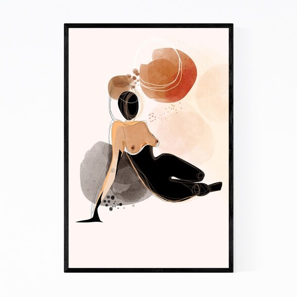 Noir Gallery Abstract Feminine Nude Figurative Framed Art Print