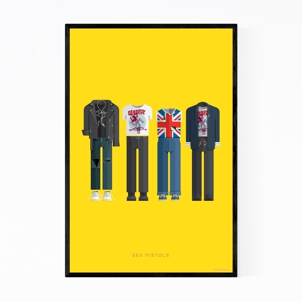 Noir Gallery Sex Pistols Music Illustration Framed Art Print