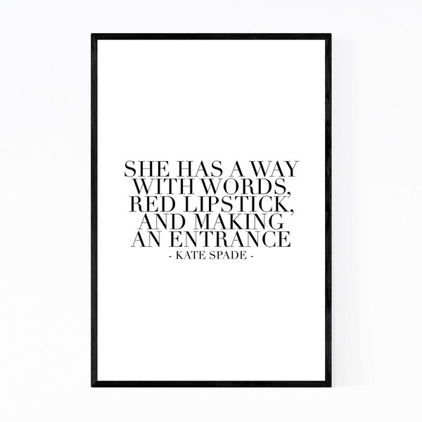 Noir Gallery Kate Spade Quote Typography Framed Art Print