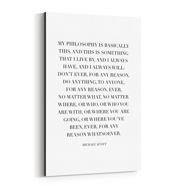 Noir Gallery The Office TV Humor Quote Typography Canvas Wall Art Print