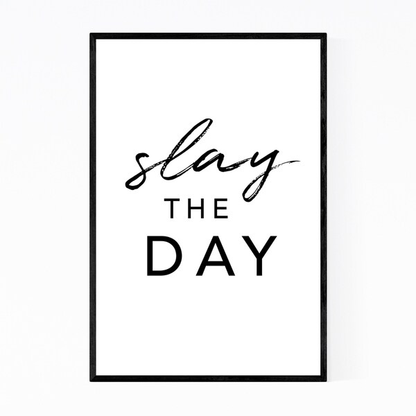 Noir Gallery Motivational Minimal Typography Framed Art Print