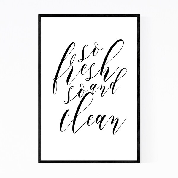 Noir Gallery Fashion Minimal Typography Framed Art Print
