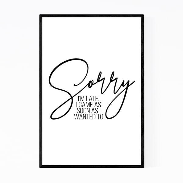 Noir Gallery Humor Minimal Typography Framed Art Print