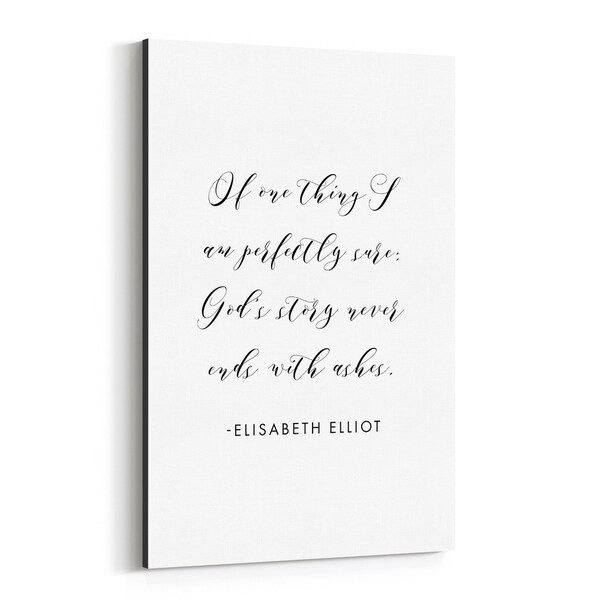 Noir Gallery Elisabeth Elliot Quote Typography Canvas Wall Art Print