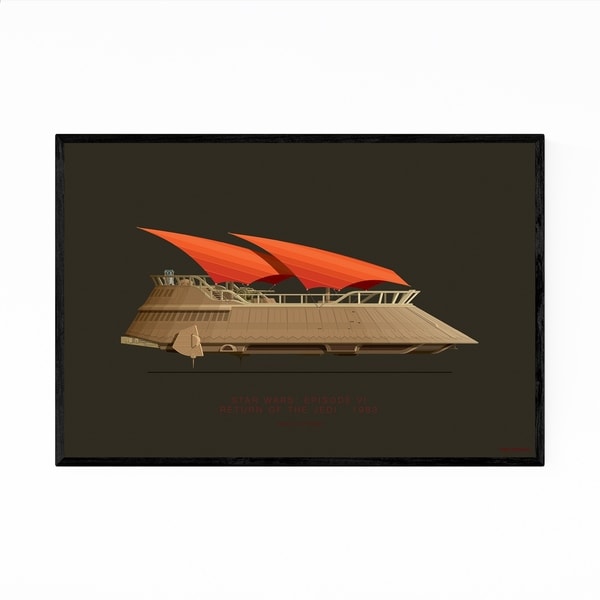 Noir Gallery Star Wars Jabba's Sail Barge Framed Art Print