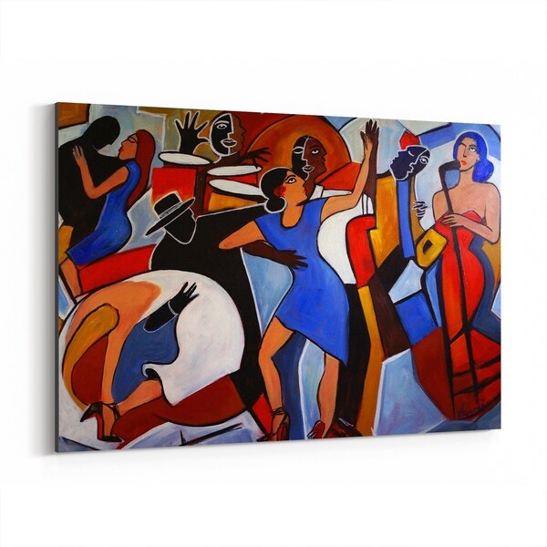 Noir Gallery Music Figurative Dancing Painting Canvas Wall Art Print