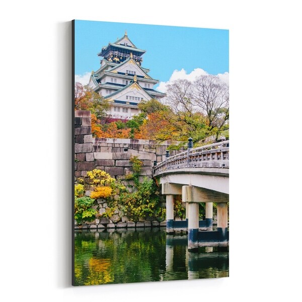 Noir Gallery Osaka Japan Castle Photo Canvas Wall Art Print