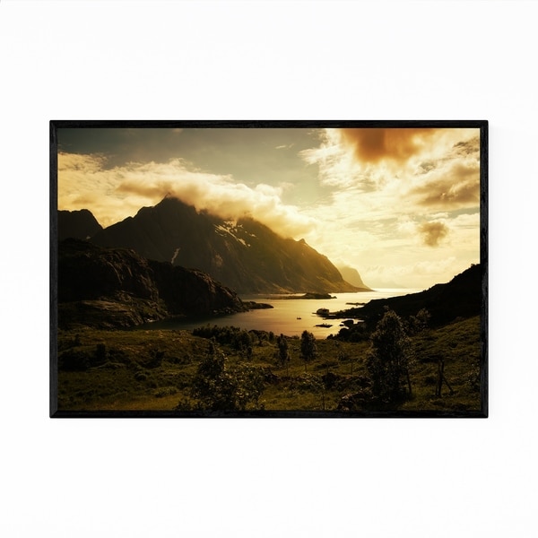 Noir Gallery Norway Mountains Nature Photo Framed Art Print