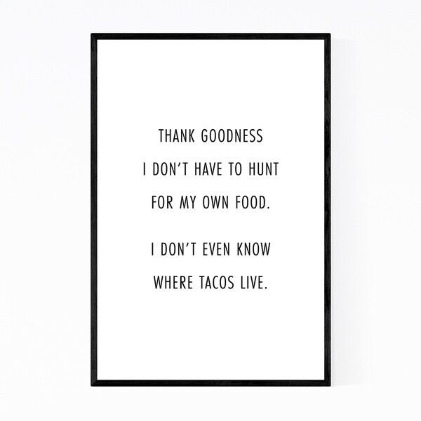 Noir Gallery Humor Minimal Typography Framed Art Print
