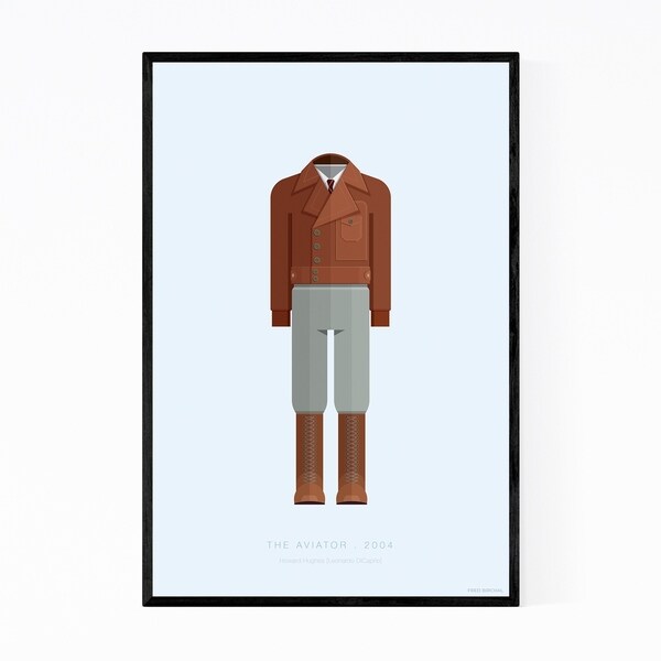 Noir Gallery The Aviator Movie TV Illustration Framed Art Print