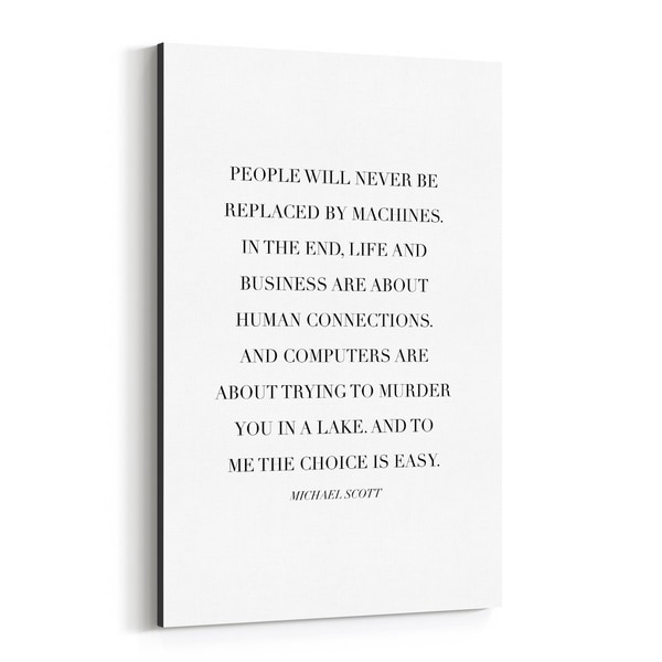Noir Gallery The Office TV Humor Quote Typography Canvas Wall Art Print