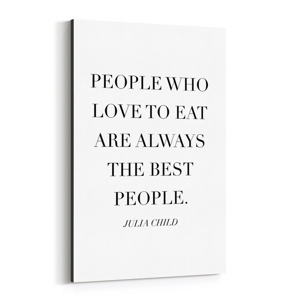 Noir Gallery Julia Child Quote Typography Canvas Wall Art Print