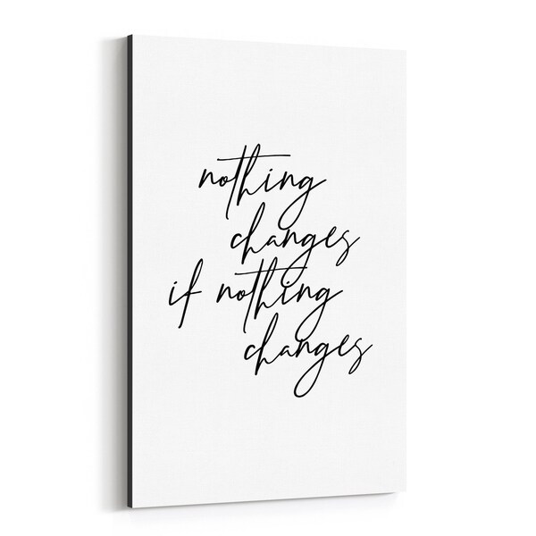 Noir Gallery Motivational Minimal Typography Canvas Wall Art Print