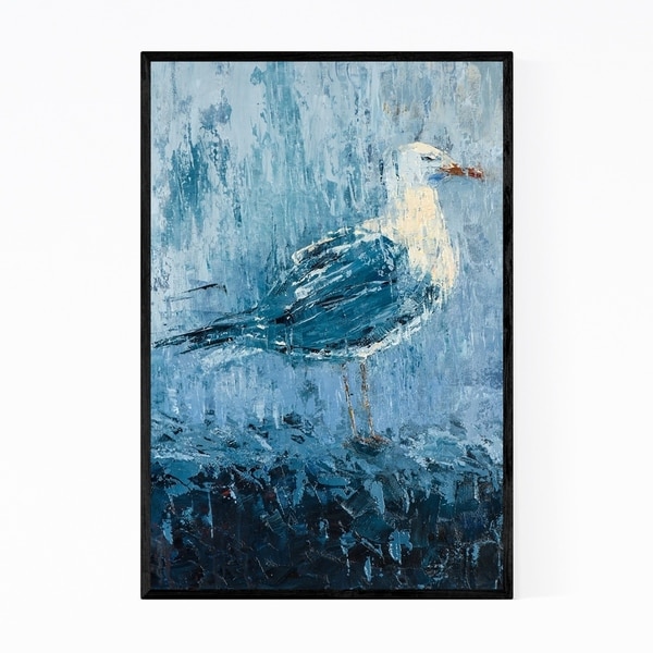 Noir Gallery Animals Seagull Birds Painting Framed Art Print