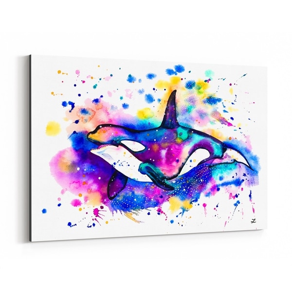 Noir Gallery Animal Whale Painting Canvas Wall Art Print