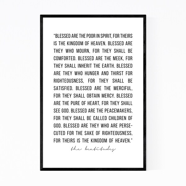 Noir Gallery Christian Religion Typography Framed Art Print