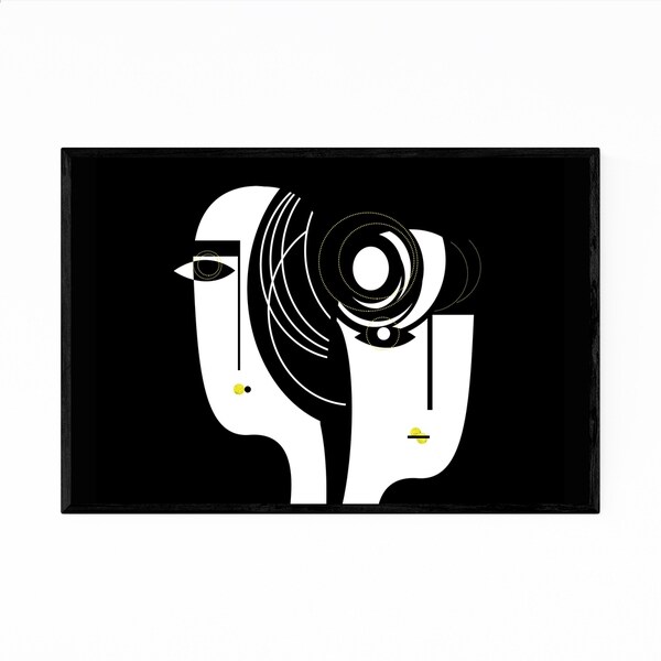 Noir Gallery Abstract Feminine Figurative Painting Framed Art Print
