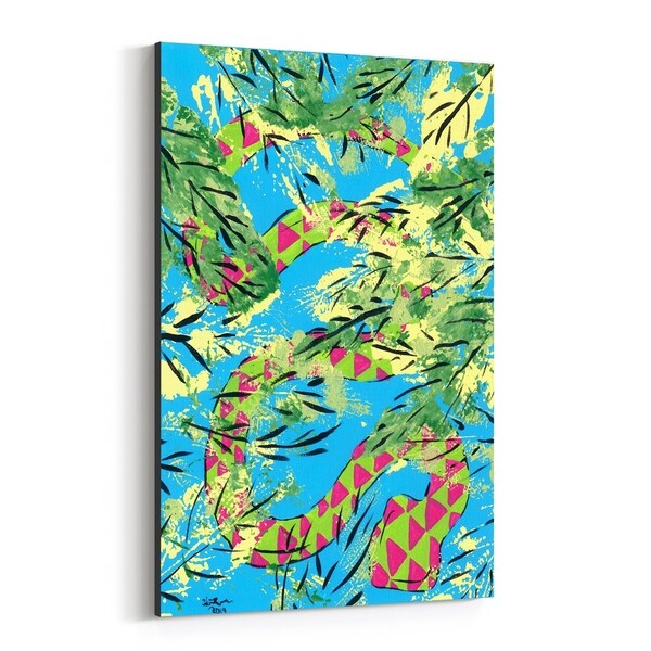 Noir Gallery Floral Snakes Animals Painting Canvas Wall Art Print