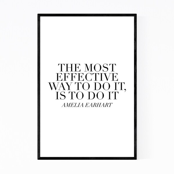 Noir Gallery Amelia Earhart Quote Typography Framed Art Print