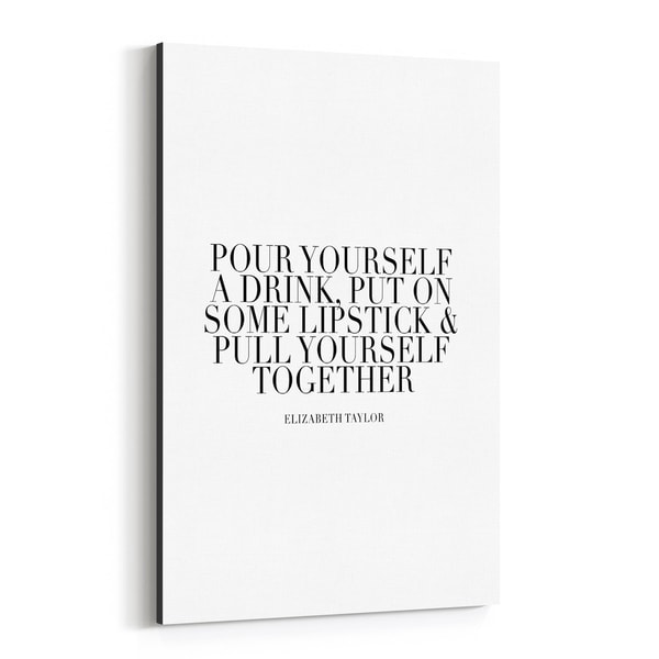 Noir Gallery Fashion Feminine Quote Typography Canvas Wall Art Print