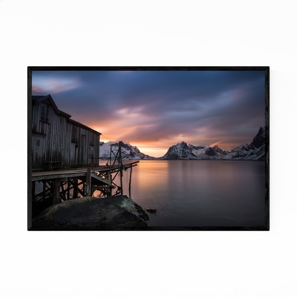 Noir Gallery Norway Nature Sunset Photo Framed Art Print