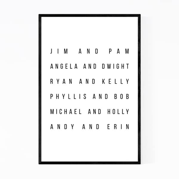 Noir Gallery Love The Office TV Minimal Typography Framed Art Print