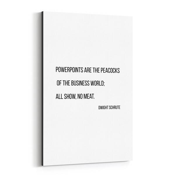 Noir Gallery The Office TV Humor Quote Typography Canvas Wall Art Print